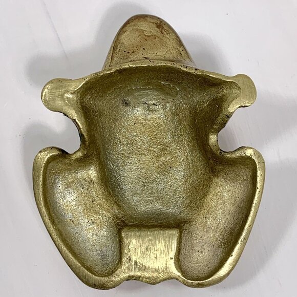 BRASS FROG Paperweight Heavy Decorative Figurine - Picture 9 of 11